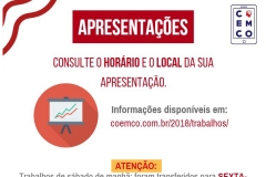VII COEMCO | Apresentação de Trabalhos